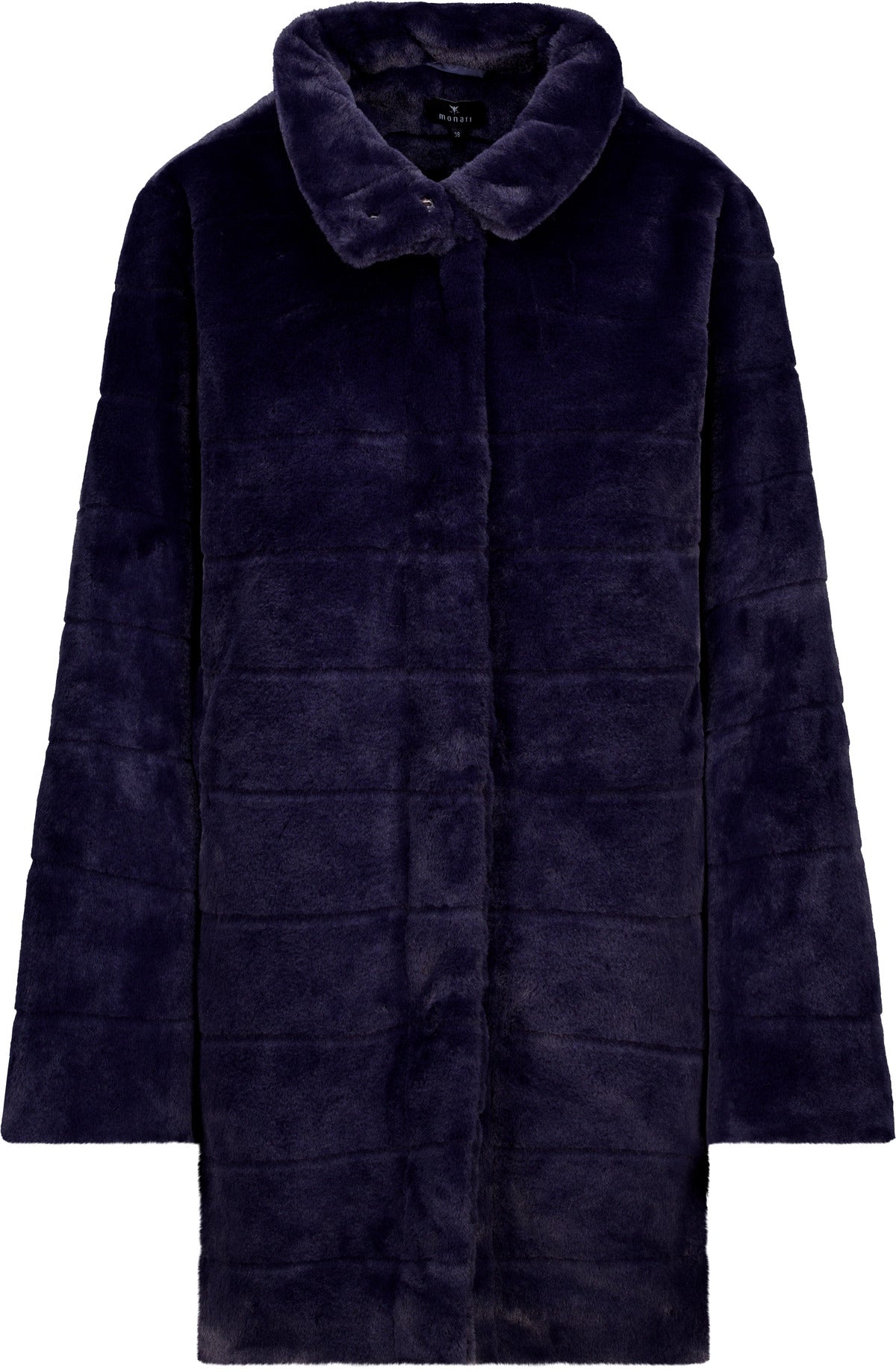 Dark Blue Faux Fur Coat - 810149