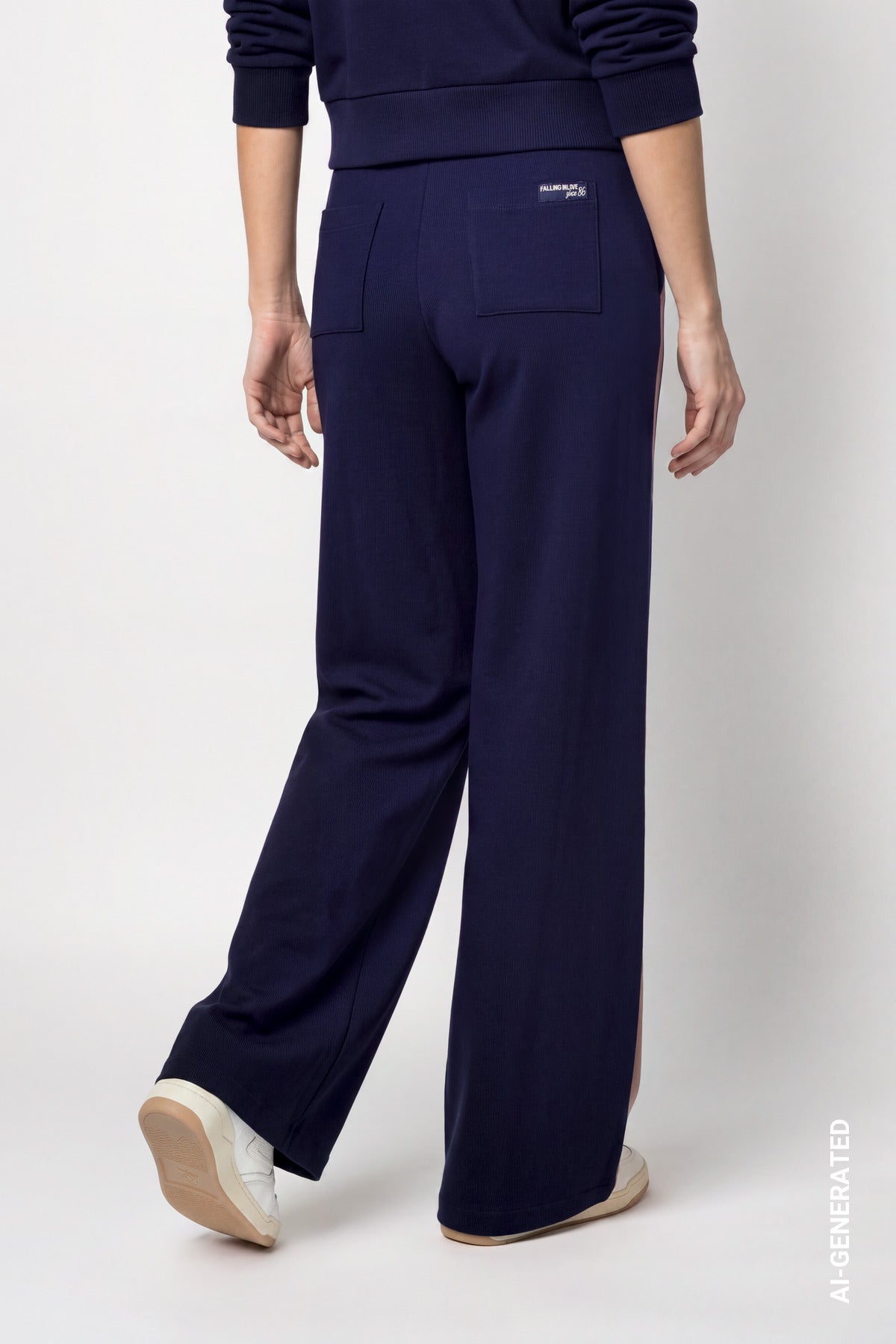 Dark Blue Side Stripe Pants - 810584