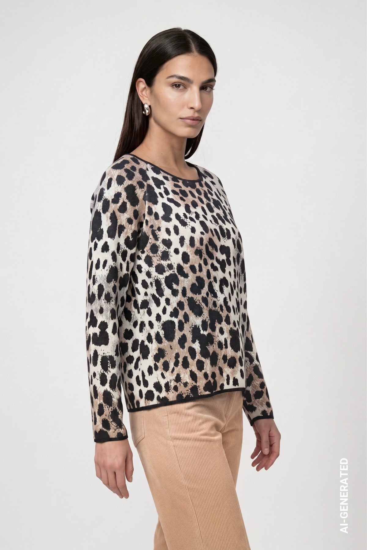 Dark Grey Leo Jacquard Sweater - 809960