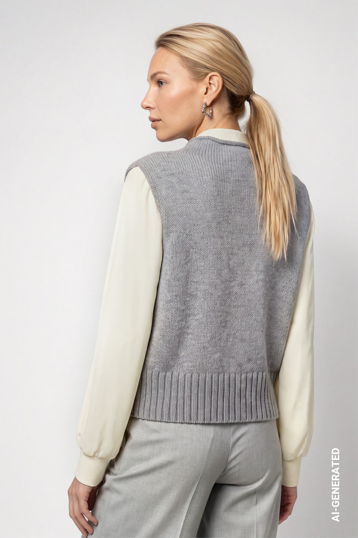 Light Grey Melange Slipover - 809977