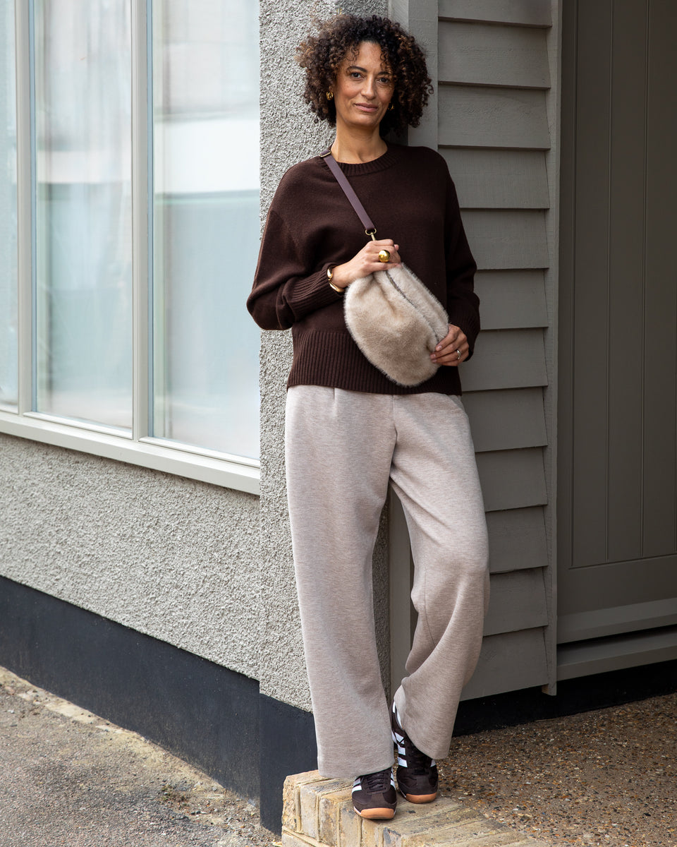 Regan Marl Beige Trousers