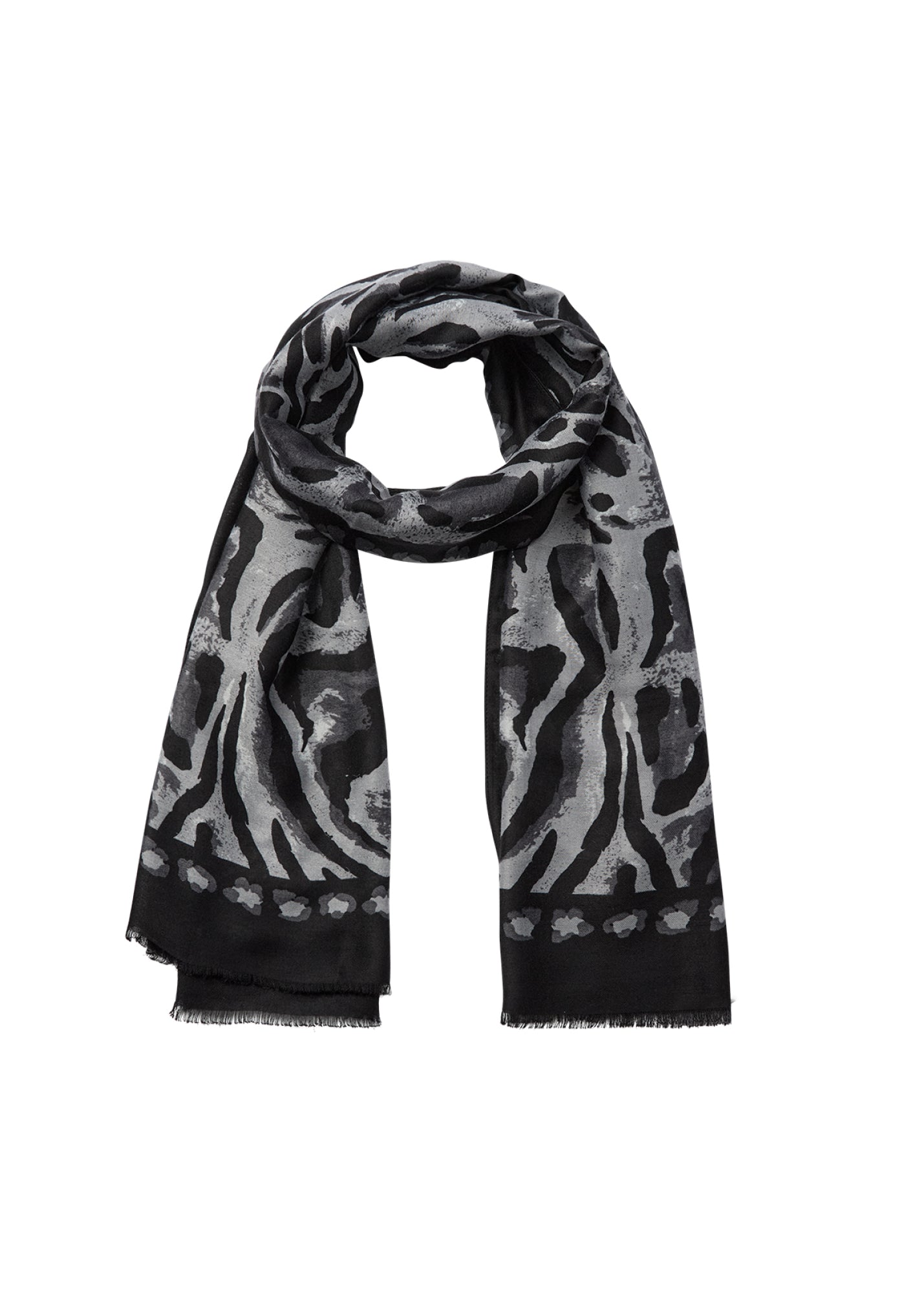 Virna 1 Black Combi Scarf - 51440
