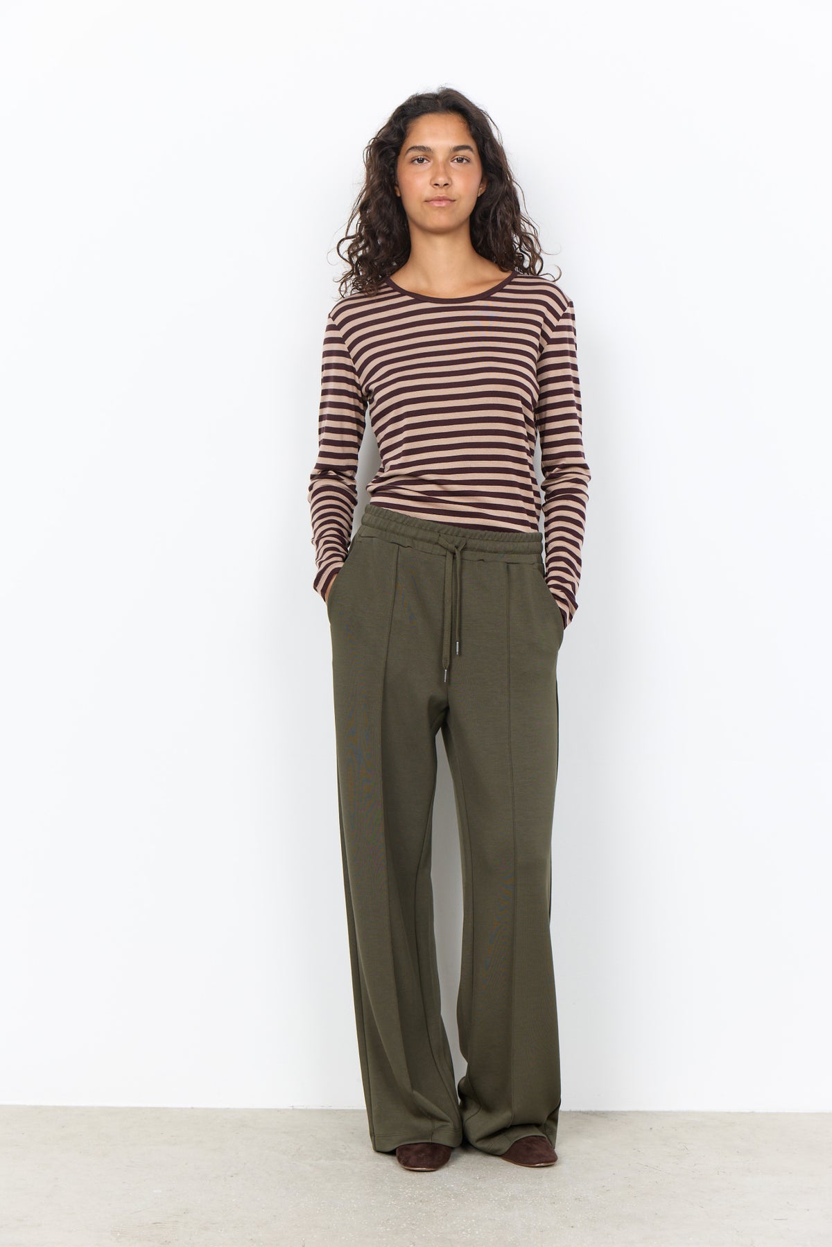 Helle YD1 Camel Stripe L/S Top - 27810