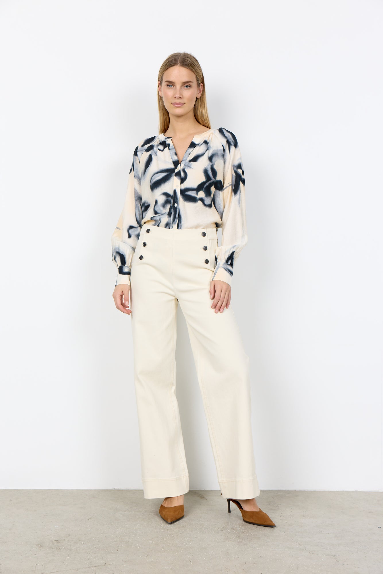 Bess 7-B Cream Trousers - 41664