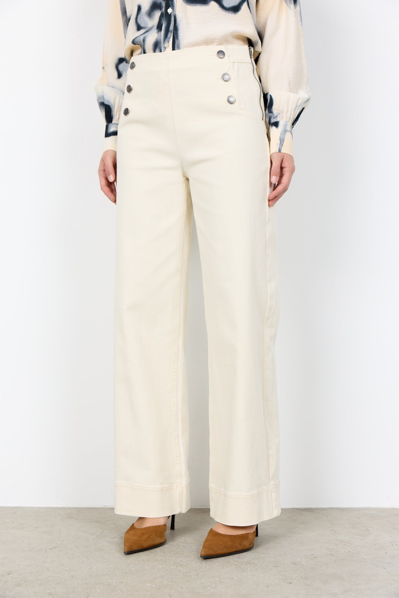 Bess 7-B Cream Trousers - 41664